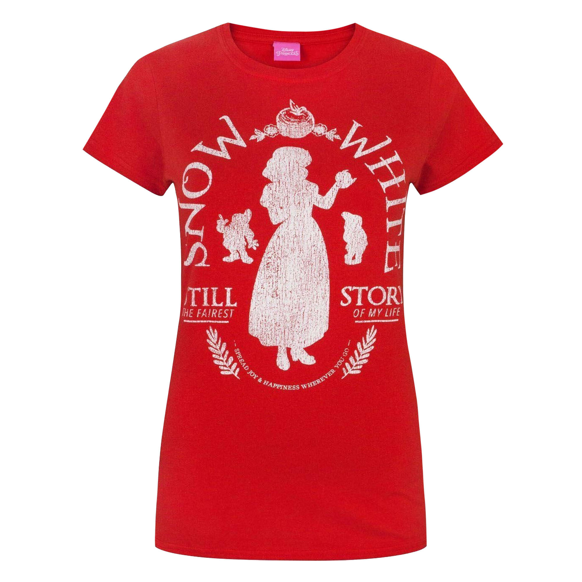 Disney Womens/Ladies Snow White Distressed T-Shirt