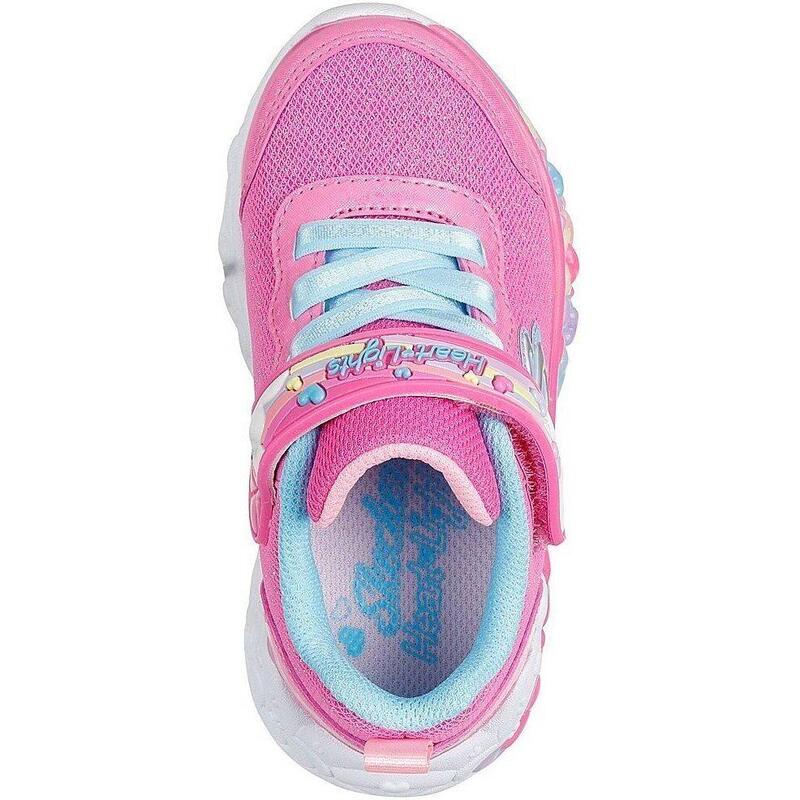 Pantofi sport copii Skechers S Lights-eternal Heart Light, Roz
