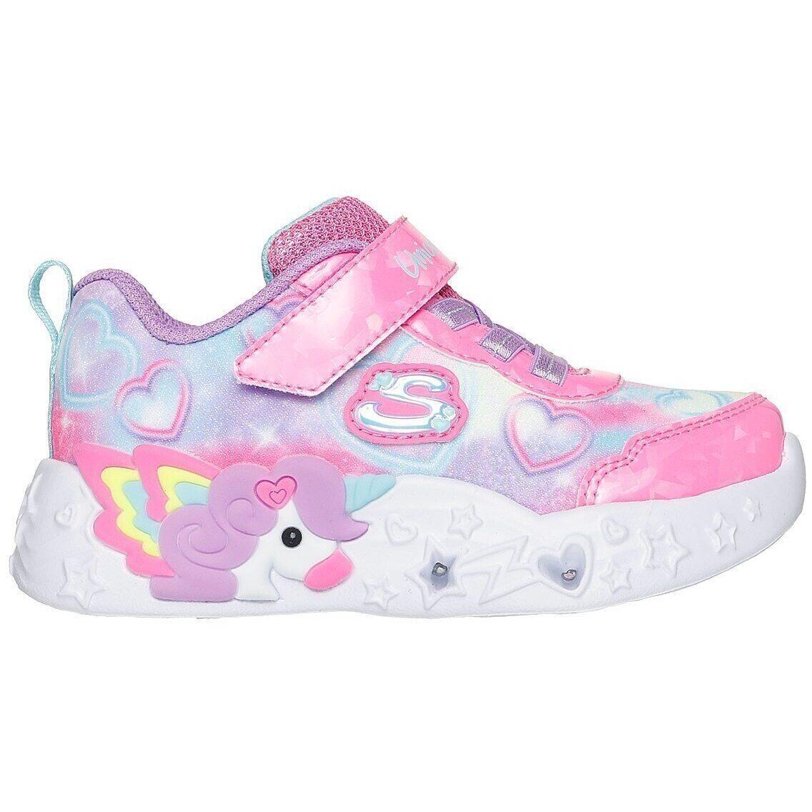 Calçado Skechers S Lights-unicorn Charmer-lil, Cor de rosa, Crianças 3/5