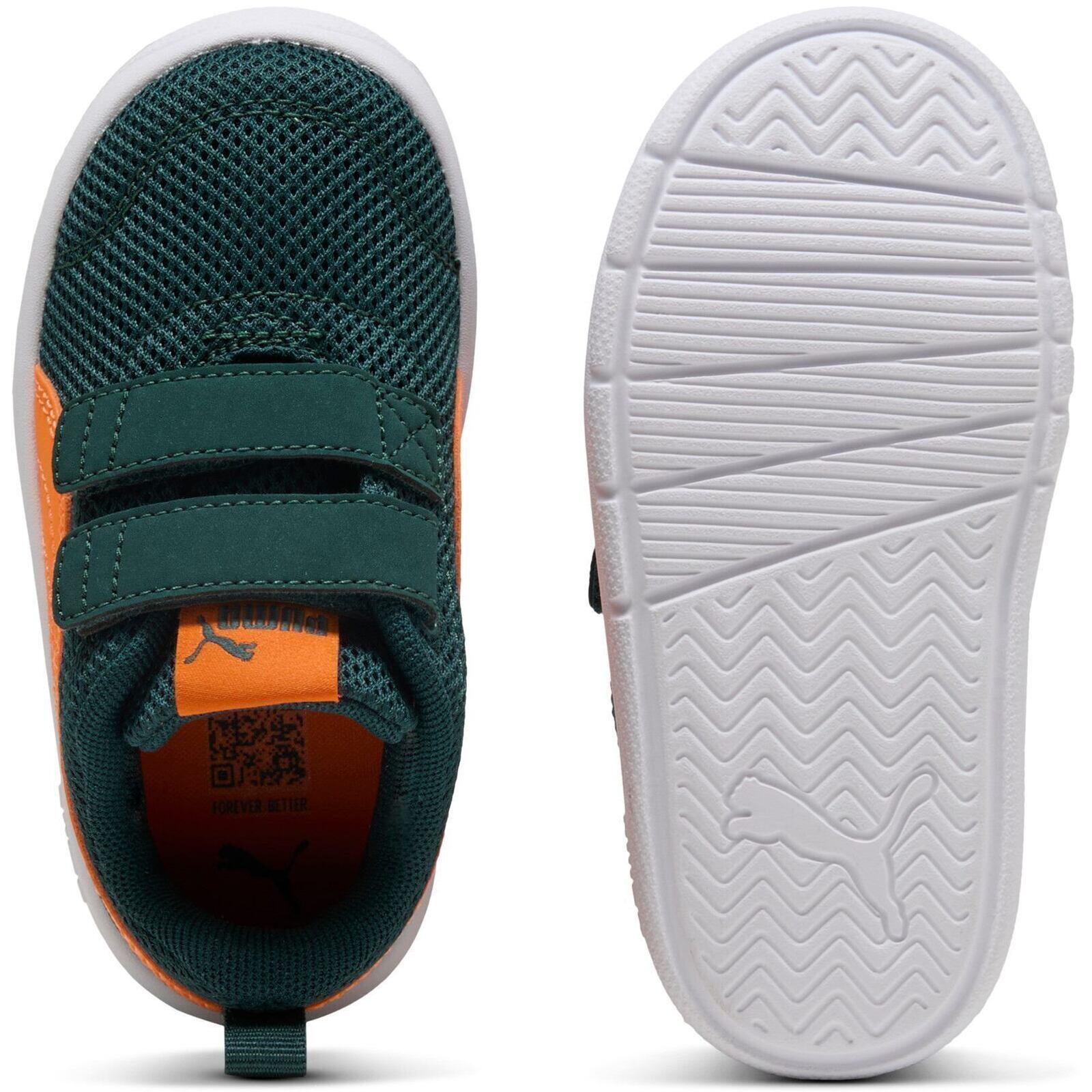 Calçado Puma Courtflex V3 Mesh Inf Clyde Royal-puma W, Verde, Crianças 2/5