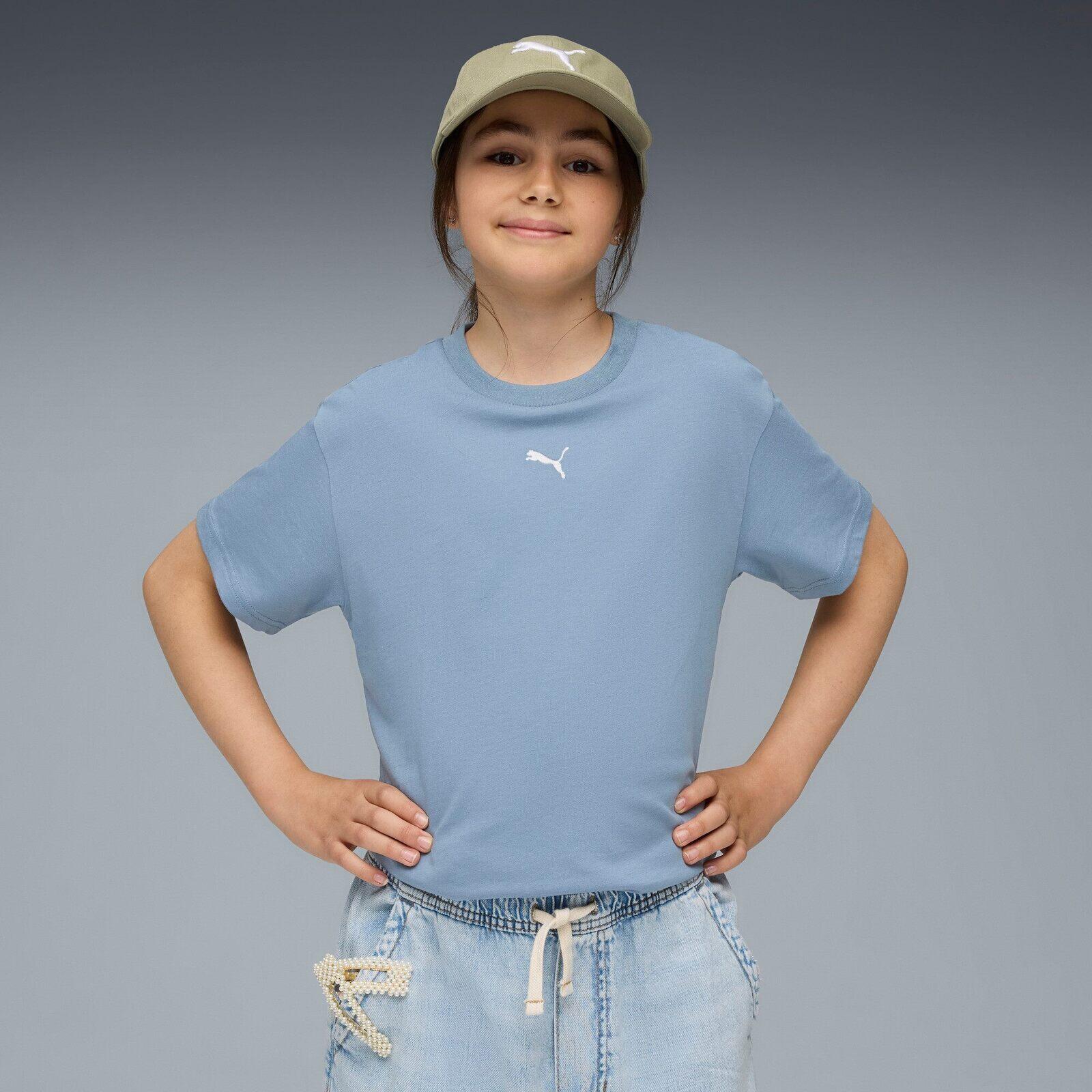 Maglietta Puma Ess Boxy Tee G Cool Blue, Blu, Bambini 4/5