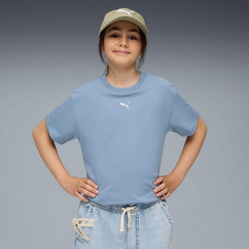 Tricou copii Puma Ess Boxy Tee G Cool Blue, Albastru