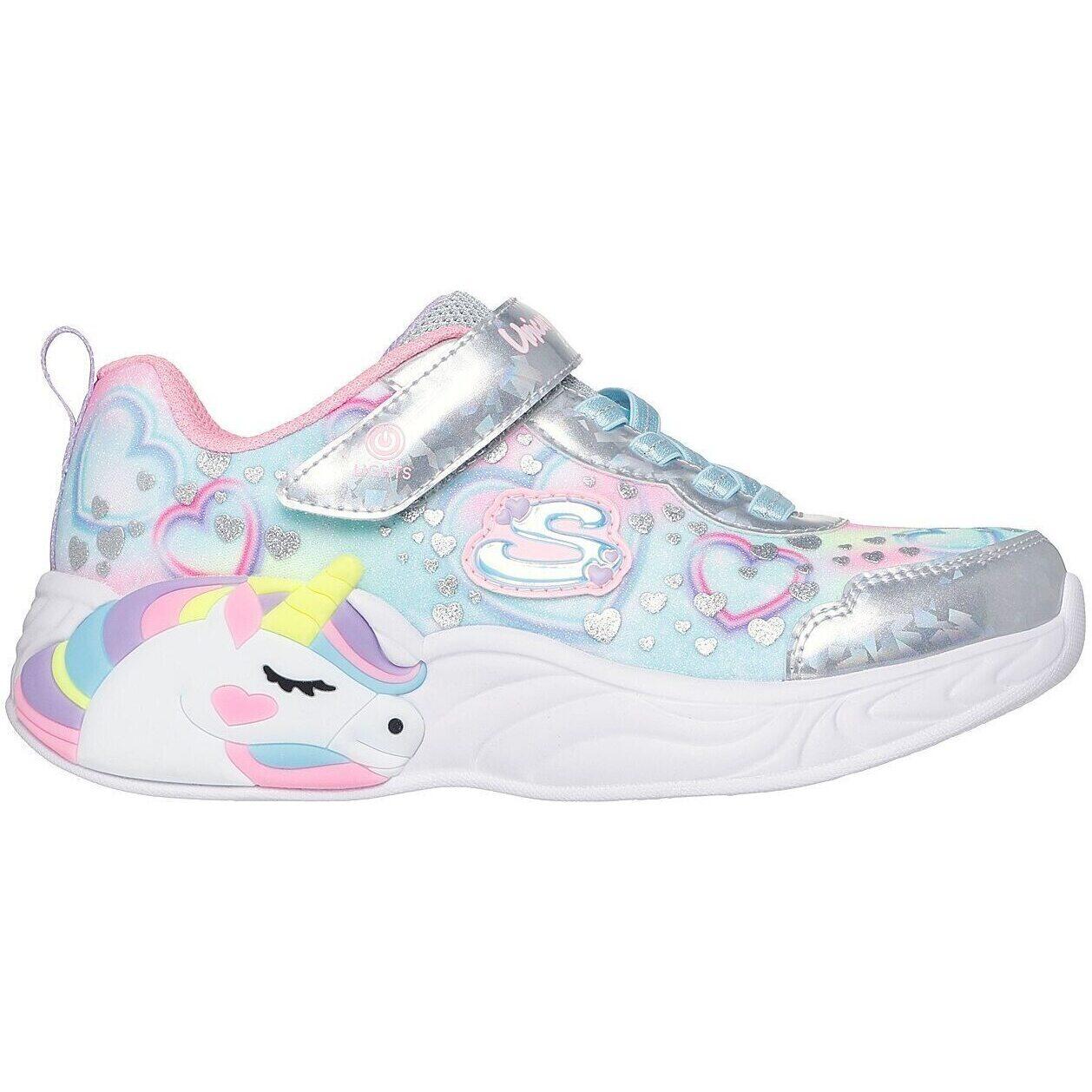 Calçado Skechers S Lights-unicorn Dreams-hear, Multicolorido, Crianças 3/5
