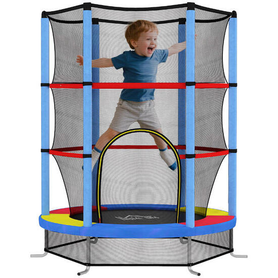 HOMCOM Tappeto Elastico per Bambini 3-6 Anni con 3 Ingressi Multicolore