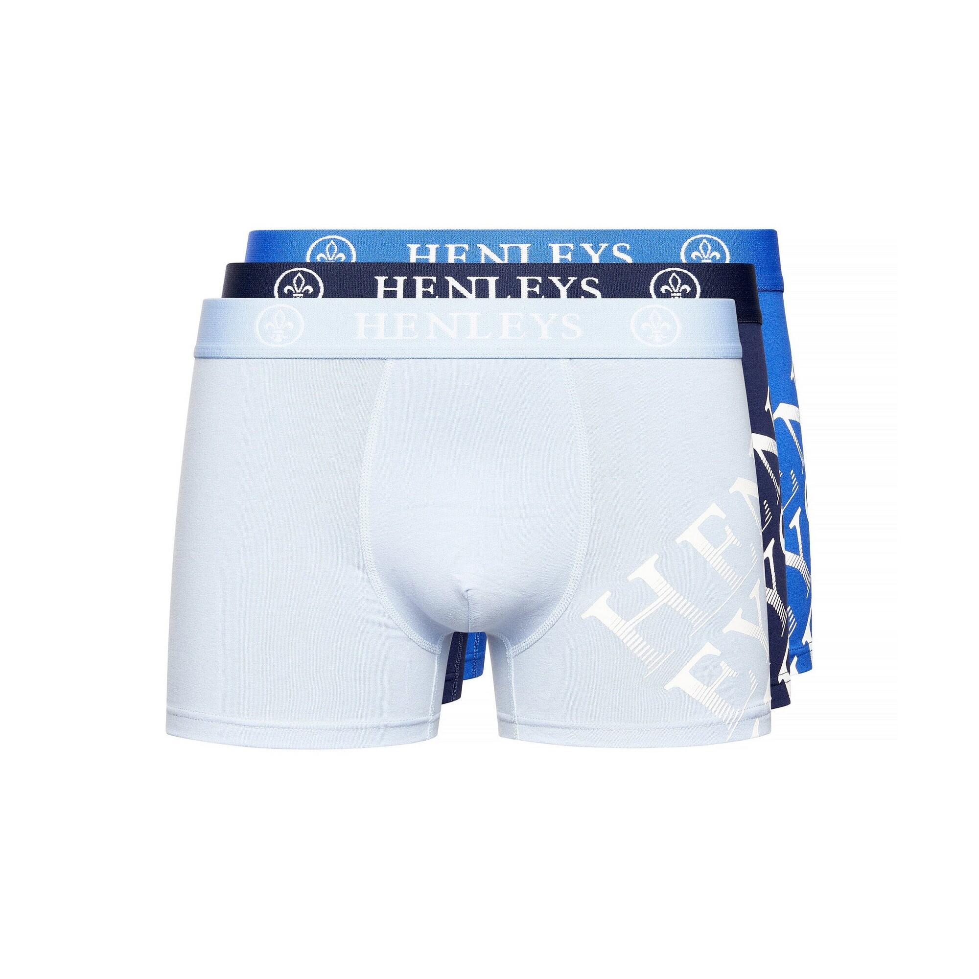 Henleys Mens Tringles Boxer Shorts (Pack of 3)