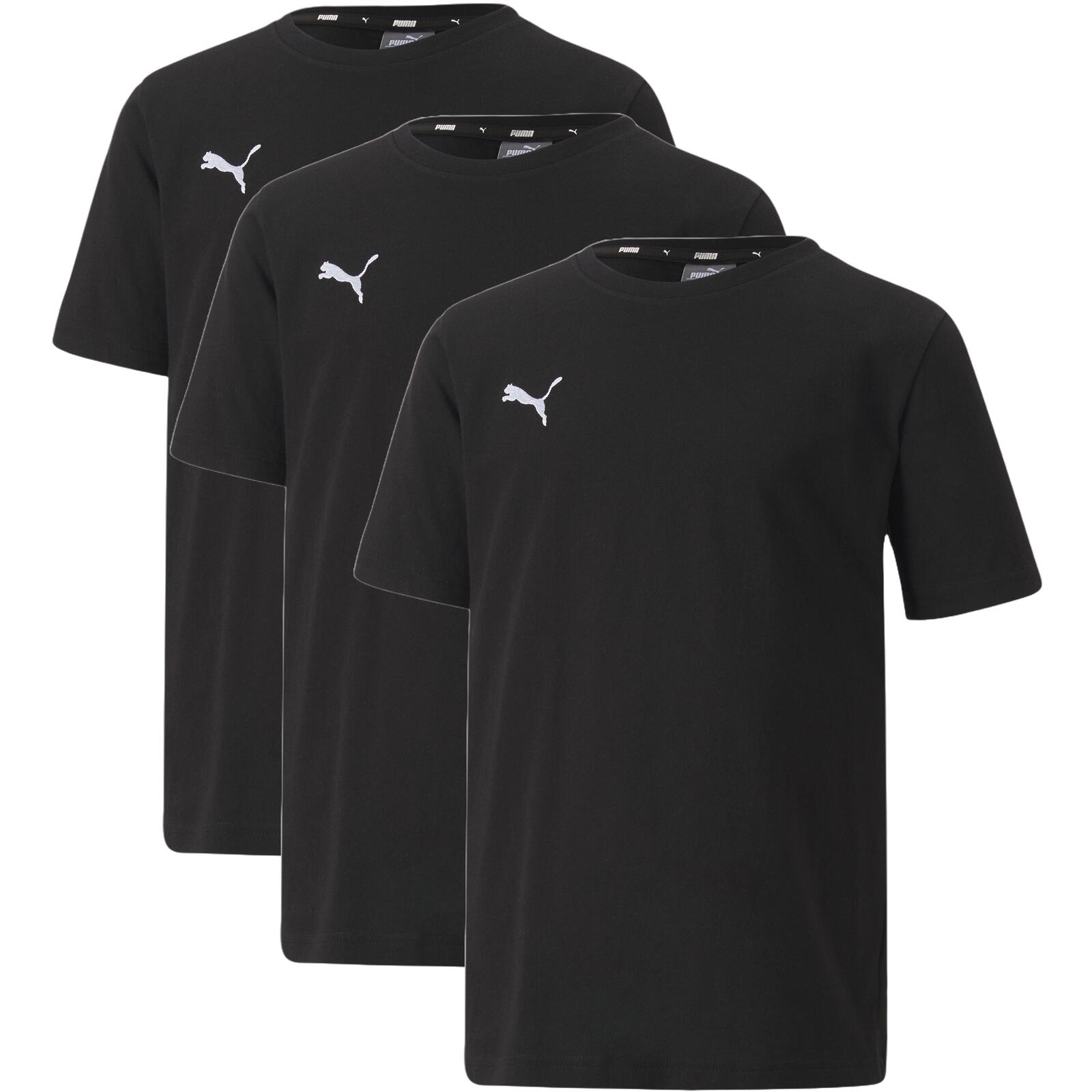 Tricou copii Puma Junior Teamgoal 23 Casual T-shirt 3-pack, Negru