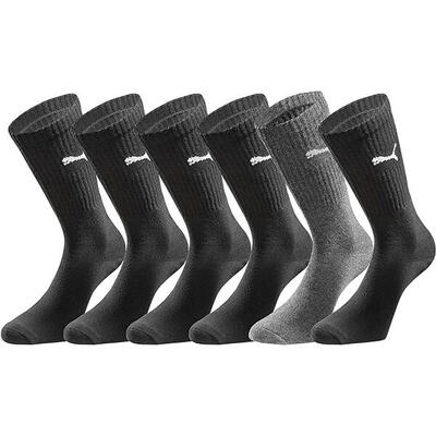 Sokken puma crew socks 6-pack combo. zwart. uniseks