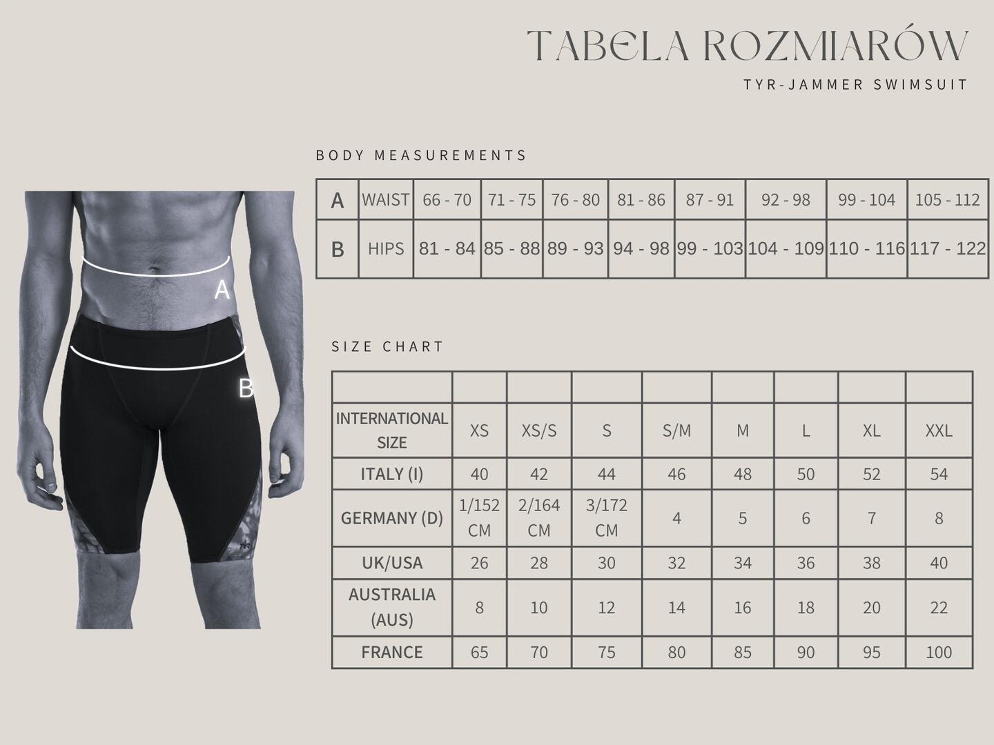 Jammer TYR Durafast Elite Large Logo Noir taille UK 32 3/5