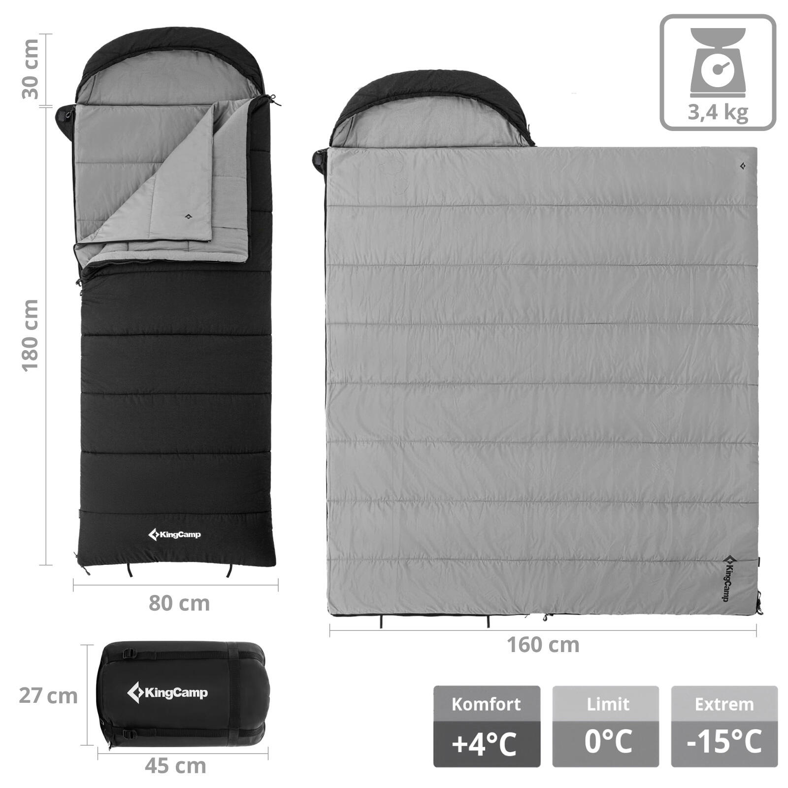 Sac de couchage d'hiver Bedfort XL long large coton -15 2/7
