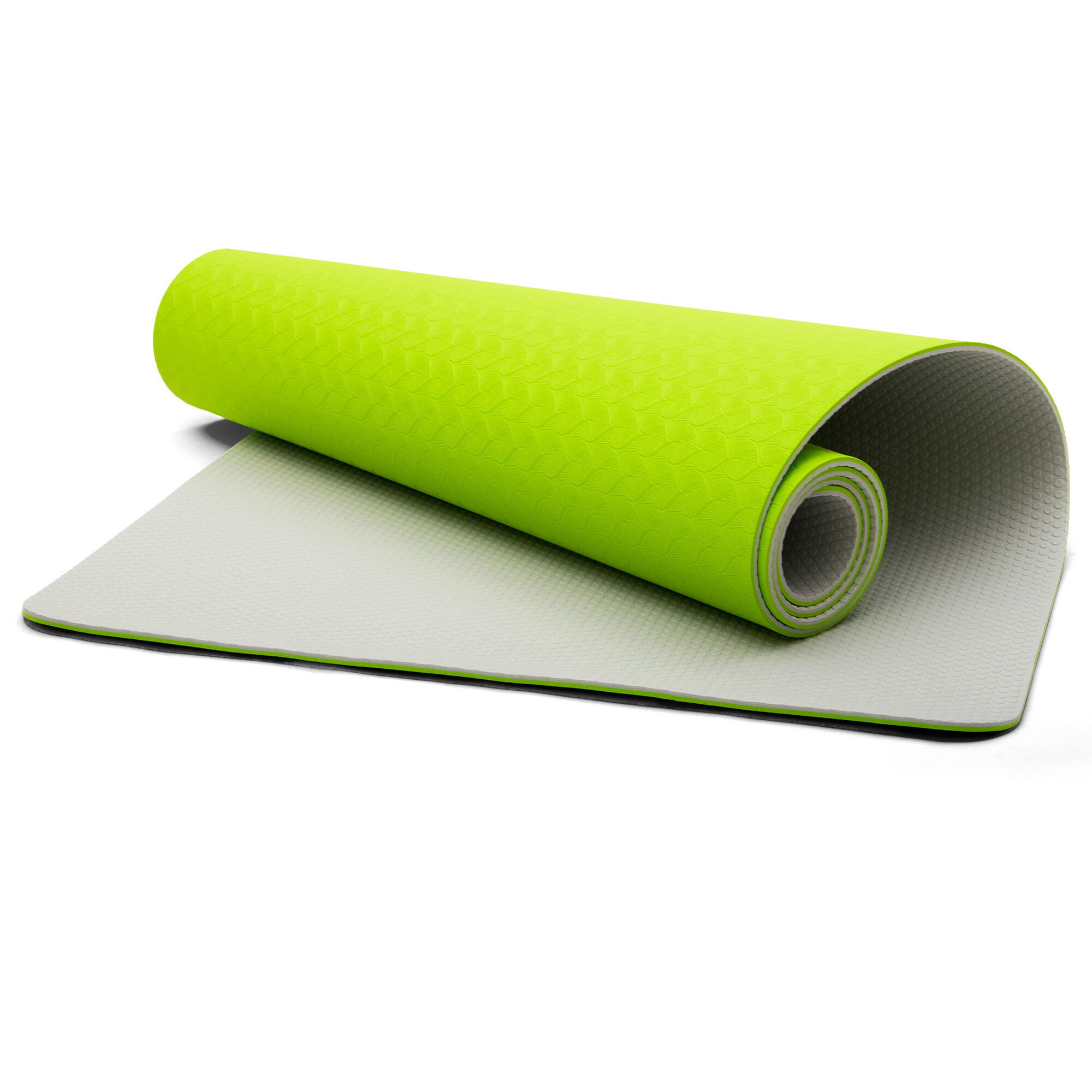 Yogamatte Lime – Rutschfeste Sportmatte, Pilattesmate mit Tragegurt 5/7