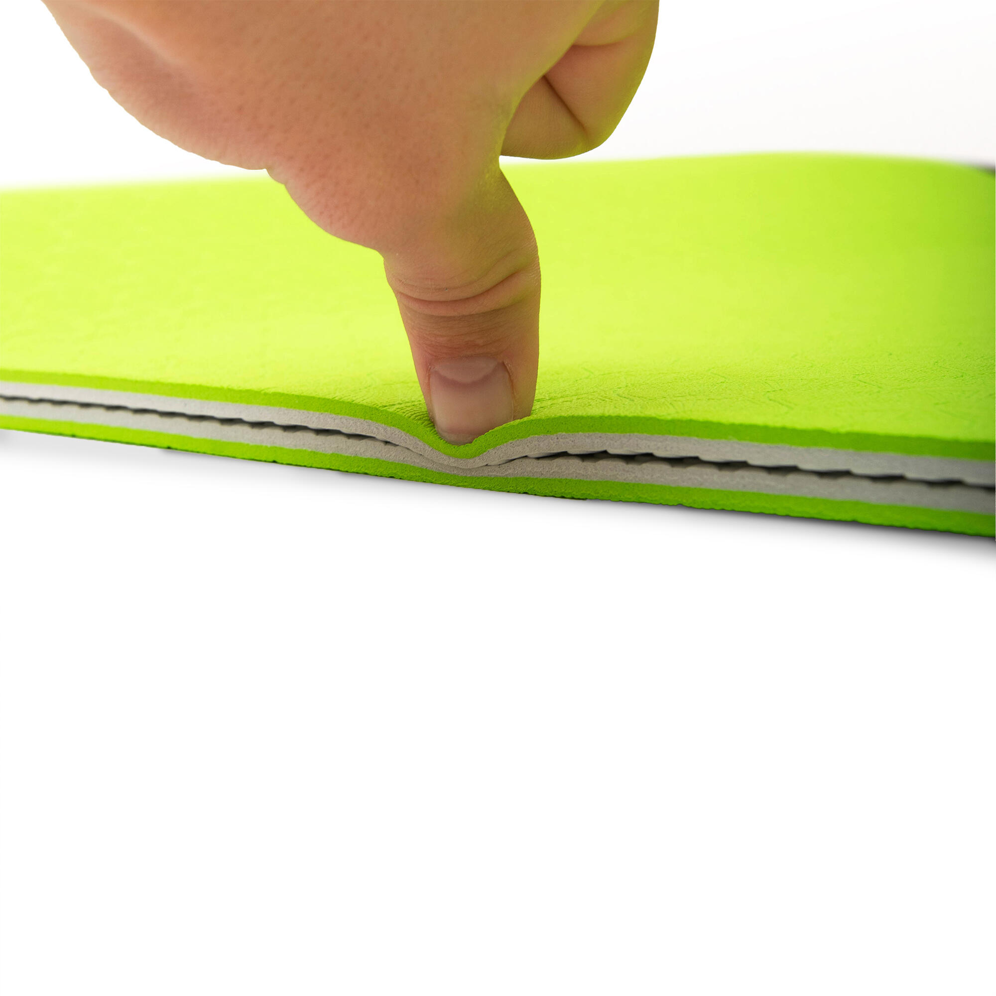 Yogamatte Lime – Rutschfeste Sportmatte, Pilattesmate mit Tragegurt 6/7