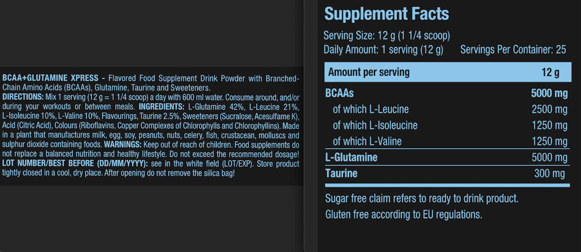 BCAA/Glutamine - BCAA + Glutamine Xpress - Gomme à Mâcher 3/3