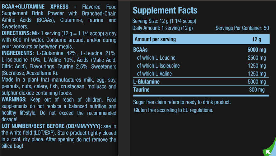 BCAA/Glutamine - BCAA + Glutamine Xpress - Mojito 3/3