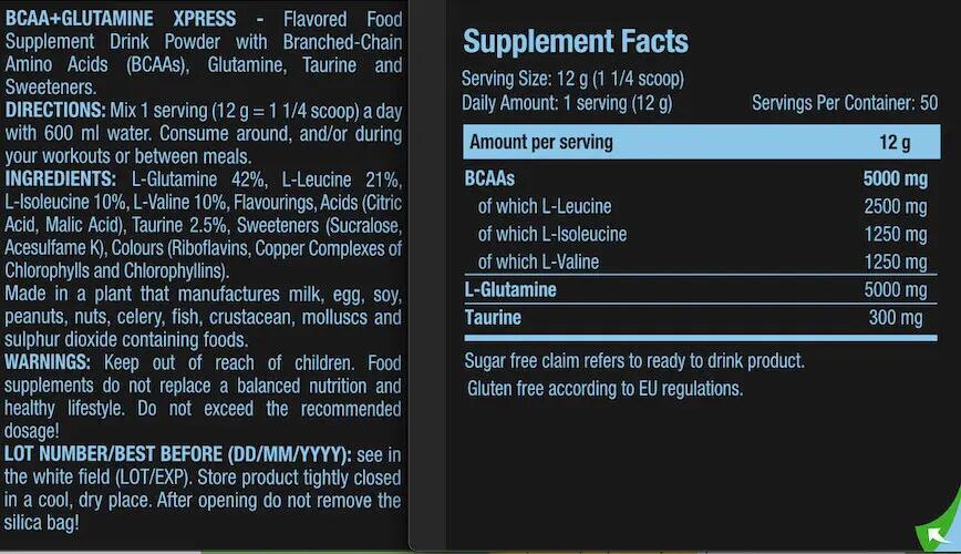Bcaa - Bcaa + Glutamin Xpress (600 G) - Zitrusfrüchte 3/3