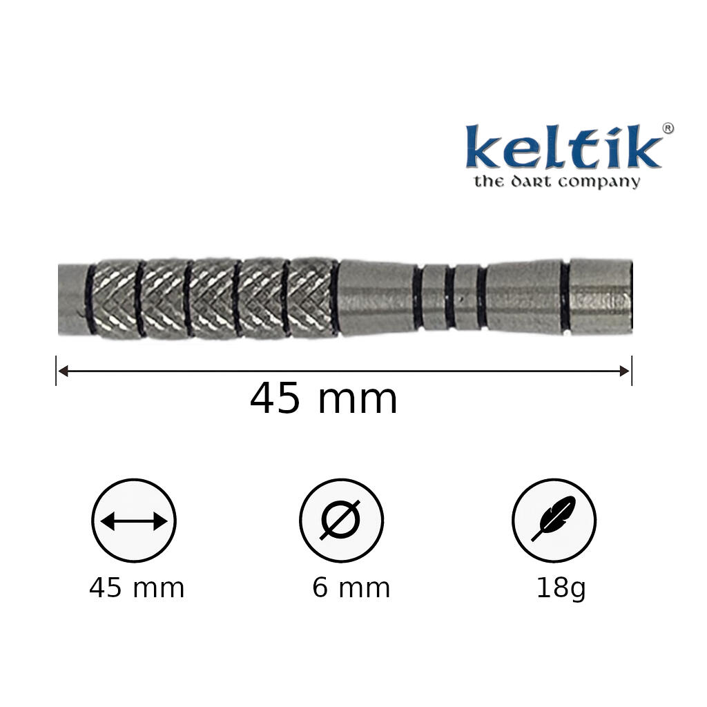 Dardos Softdart Keltik Rowan 18 g - 80% de tungsténio 4/7