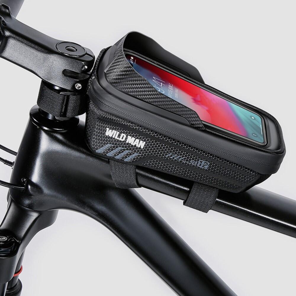 Saco quadro bicicleta 1L impermeável, dianteiro com bolso telemóvel 2/7
