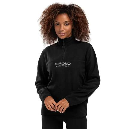 Pull polaire Shadow-W femme Noir polyester 280 g/m² Demi-zip