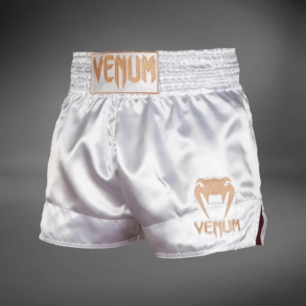 Venum Classic Muay Thai Shorts White/Gold M