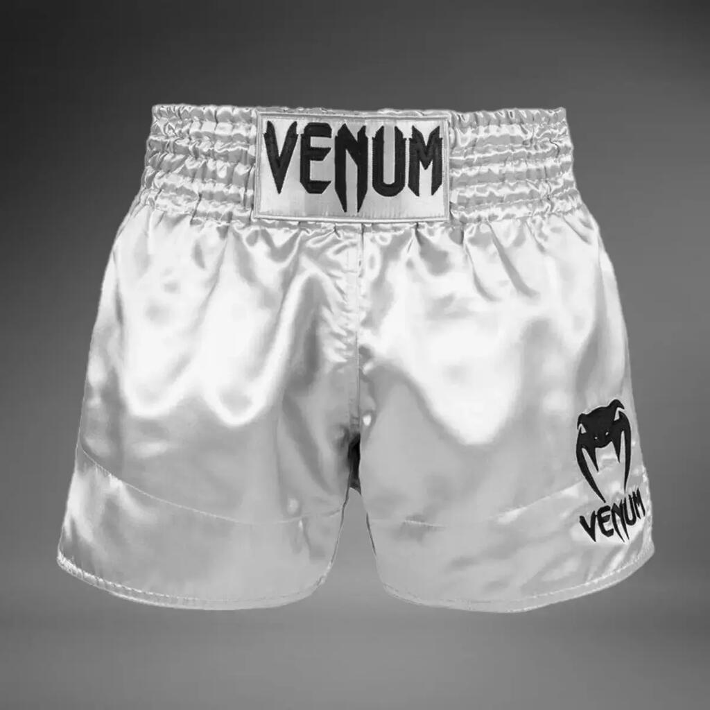Venum Classic Muay Thai Shorts Silver/Black M