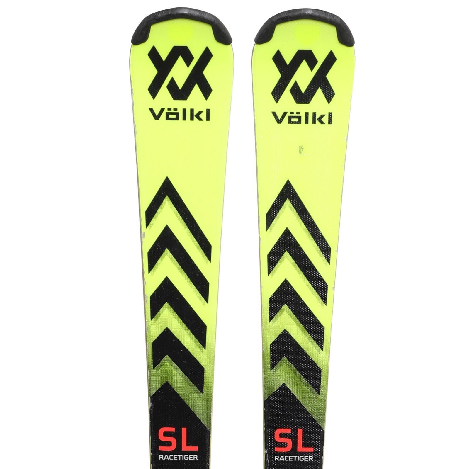 RECONDITIONNE - Ski Junior Volkl Racetiger Jr Pro Sl + Fixations - CORRECT 5/5