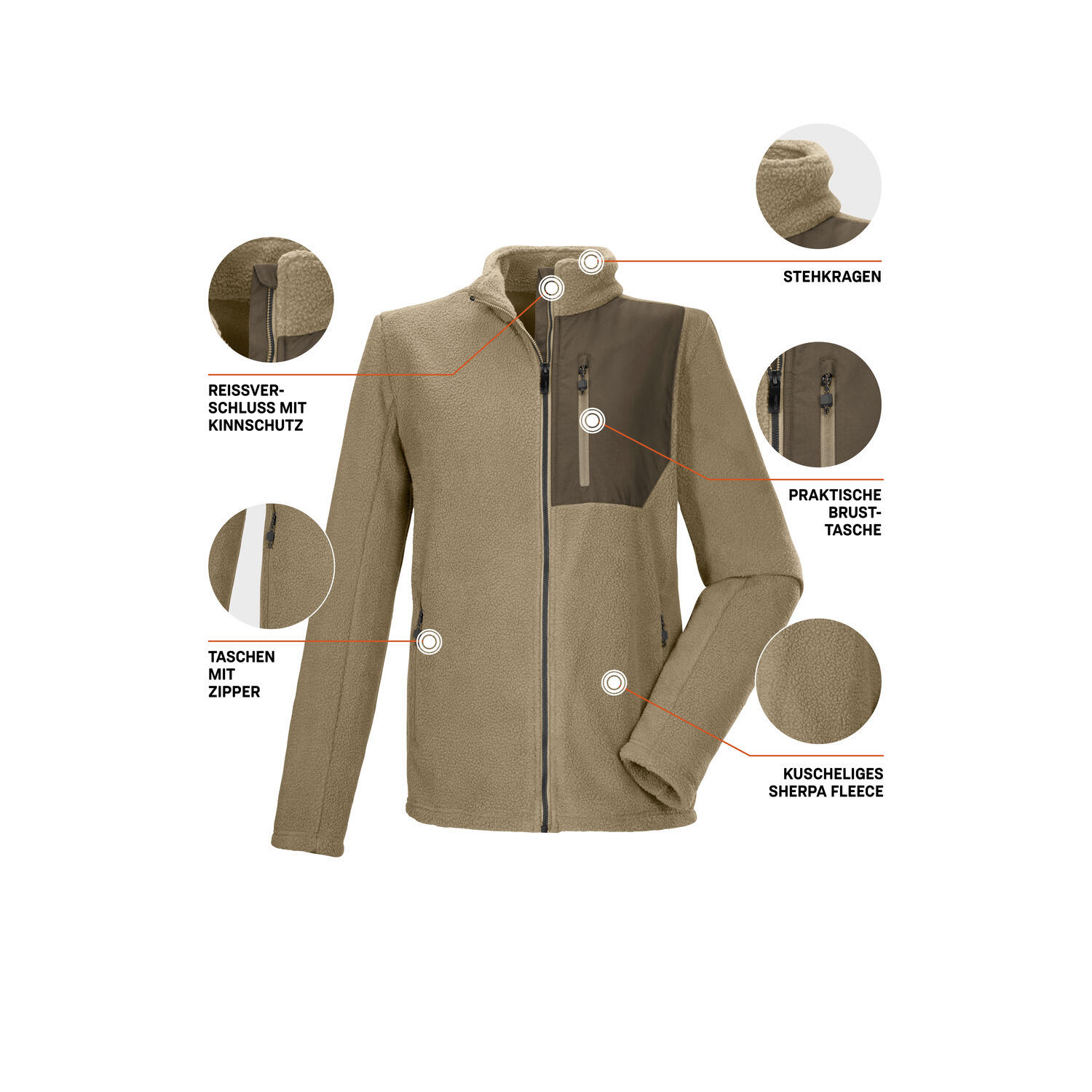 Herren Fleecejacke KOW 105 MN FLC JCKT 5/5