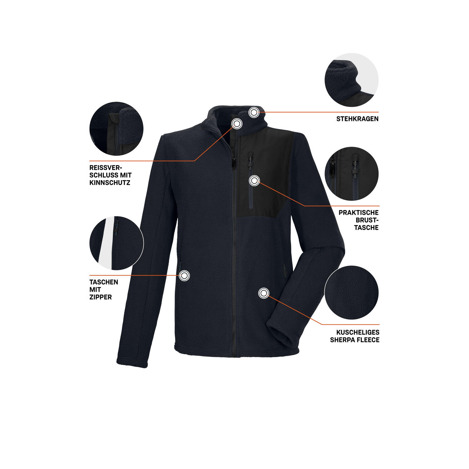 Herren Fleecejacke KOW 105 MN FLC JCKT 5/6