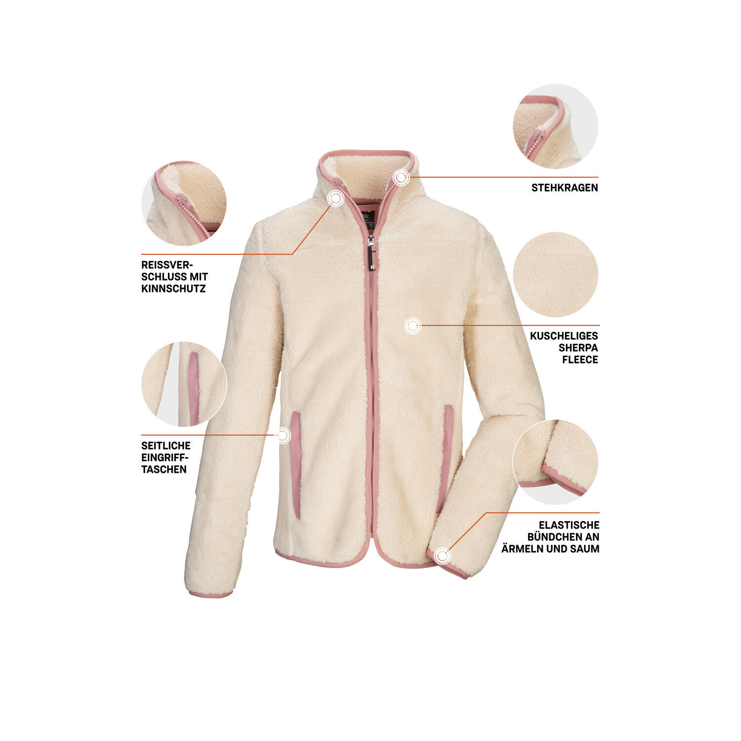 Kinder Fleecejacke KOW 242 GRLS FLC JCKT 6/6