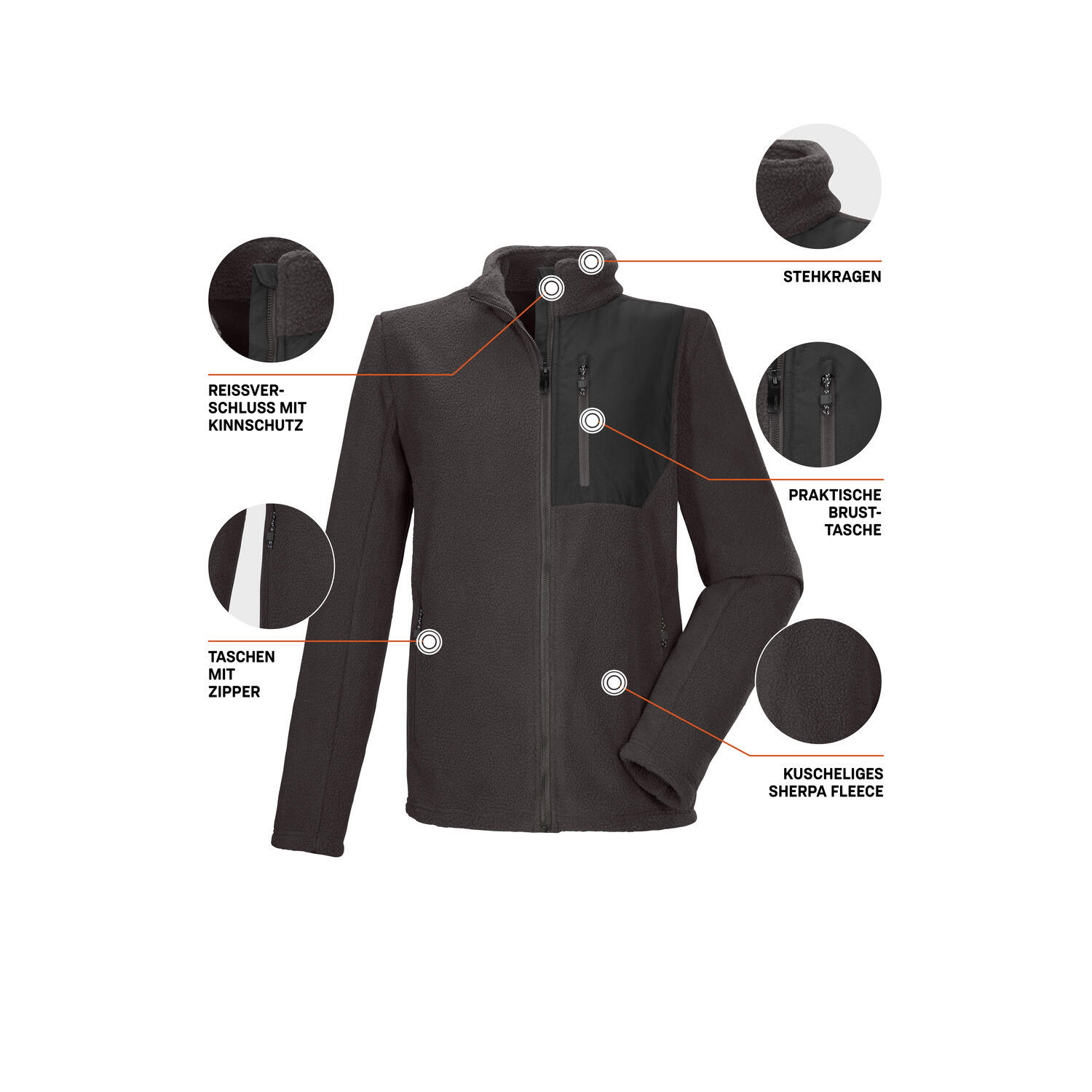 Herren Fleecejacke KOW 105 MN FLC JCKT 5/6