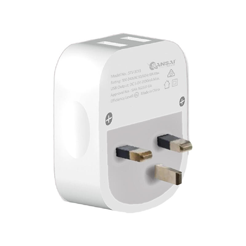 Sansai Travel Adaptor w/ USB-C And USB-A Port - AU/UK Region
