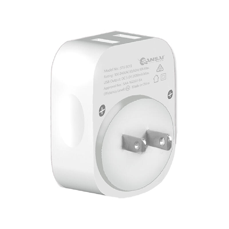 Sansai Travel Adaptor w/ 2 x USB Ports - AU/Japan Region