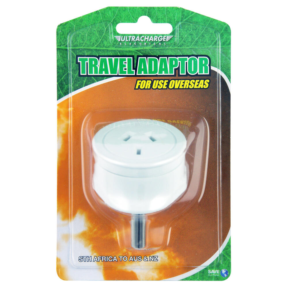 Ultracharge Adaptor Sa/India/Pakistan Plug >Aus Socket
