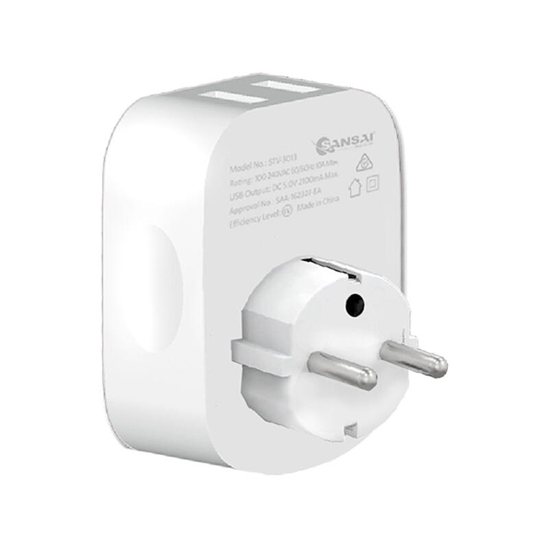 Sansai Travel Adaptor w/ USB-C And USB-A Port - AU/Europe Region