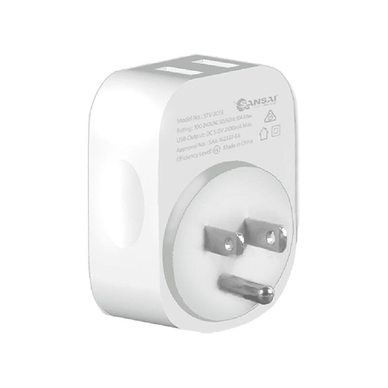 Sansai Travel Adaptor w/ USB-C And USB-A Port - AU/USA Region