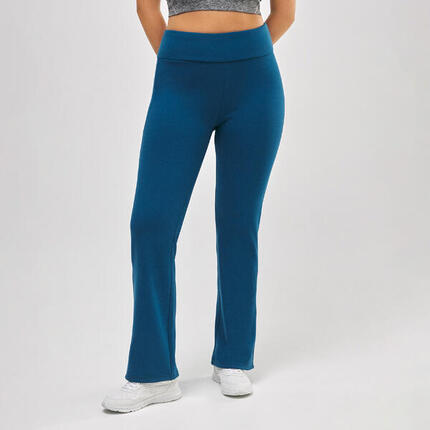 Legging évasé thermique en polaire bleue style sportif