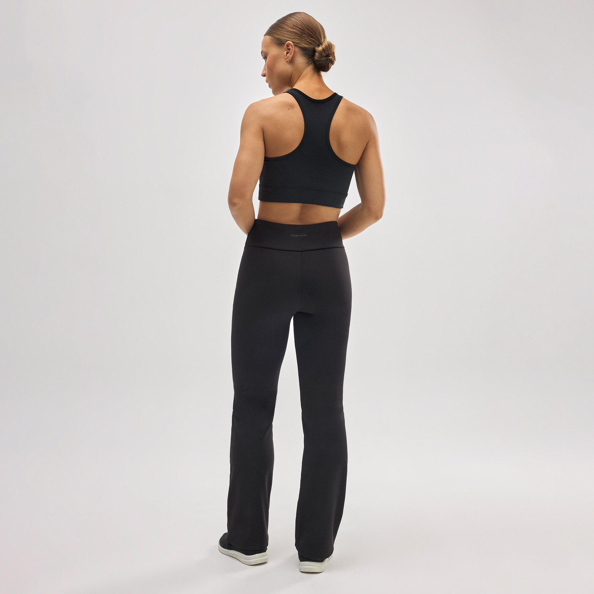 ULTRA TÉRMICO Leggings flare estilo deportivo afelpado polar negro 3/7