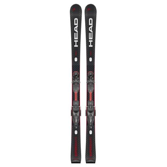Head Supershape e-rally sw ski pack + Prd 12 gw bindungen Schwarz Mann