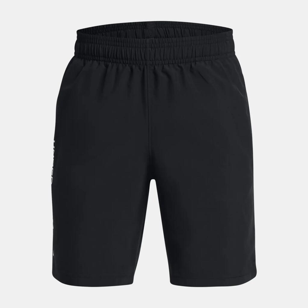 Boys Tech Woven Wordmark Shorts (Black)