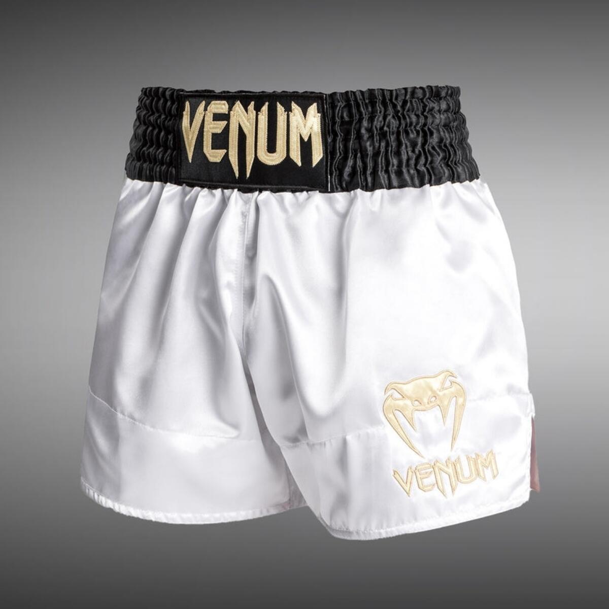 Venum Classic Muay Thai Shorts Black/White/Gold XXL 4/5