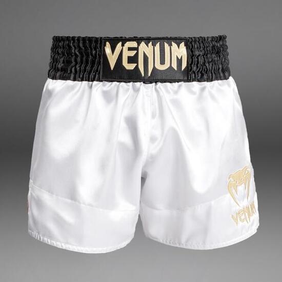 Venum Classic Muay Thai Shorts Black/White/Gold M