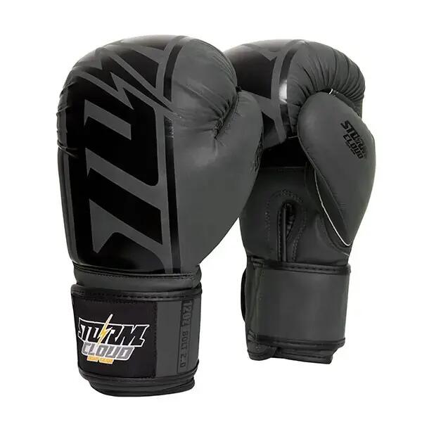 StormCloud Bolt 2.0 Boxing Gloves Black/Black 14oz