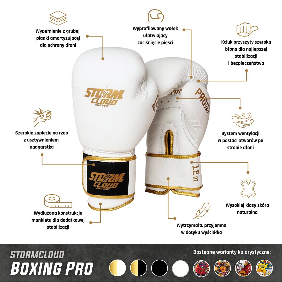 Rękawice bokserskie ze skóry naturalnej Boxing StormCloud Pro Daisho FUJIN 2/7