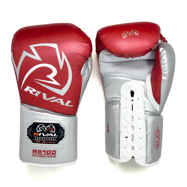 Rękawice bokserskie sparingowe Rival RS100 Czerwone 14oz 3/6
