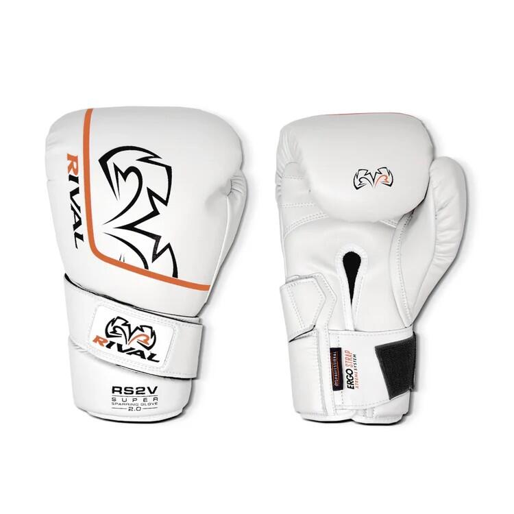 Rękawice bokserskie sparingowe Rival RS2V 2 Białe 14oz 2/3