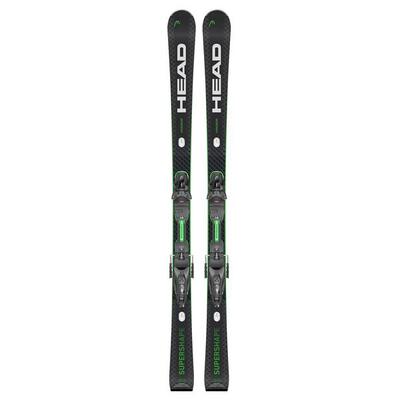 Head Supershape e-magnum sw ski pack + Prd 12 gw bindungen Schwarz Mann