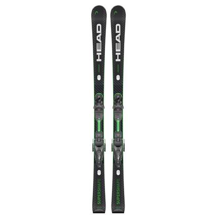 Head Supershape e-magnum sw ski pack + Prd 12 gw bindungen Schwarz Mann