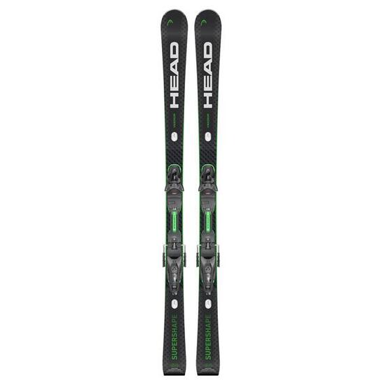 Head Supershape e-magnum sw ski pack + Prd 12 gw bindungen Schwarz Mann