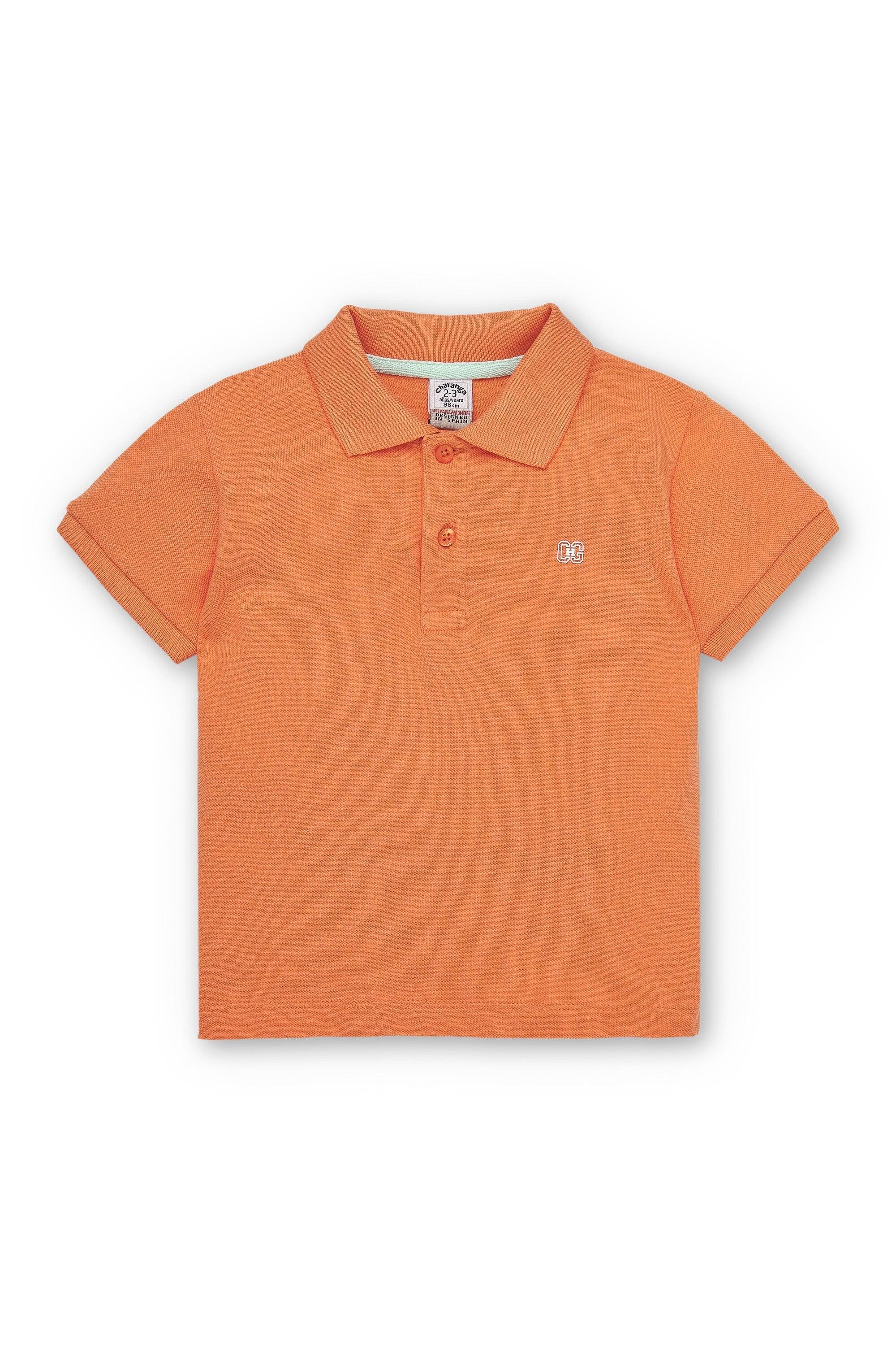 Camisa polo laranja para 2/5