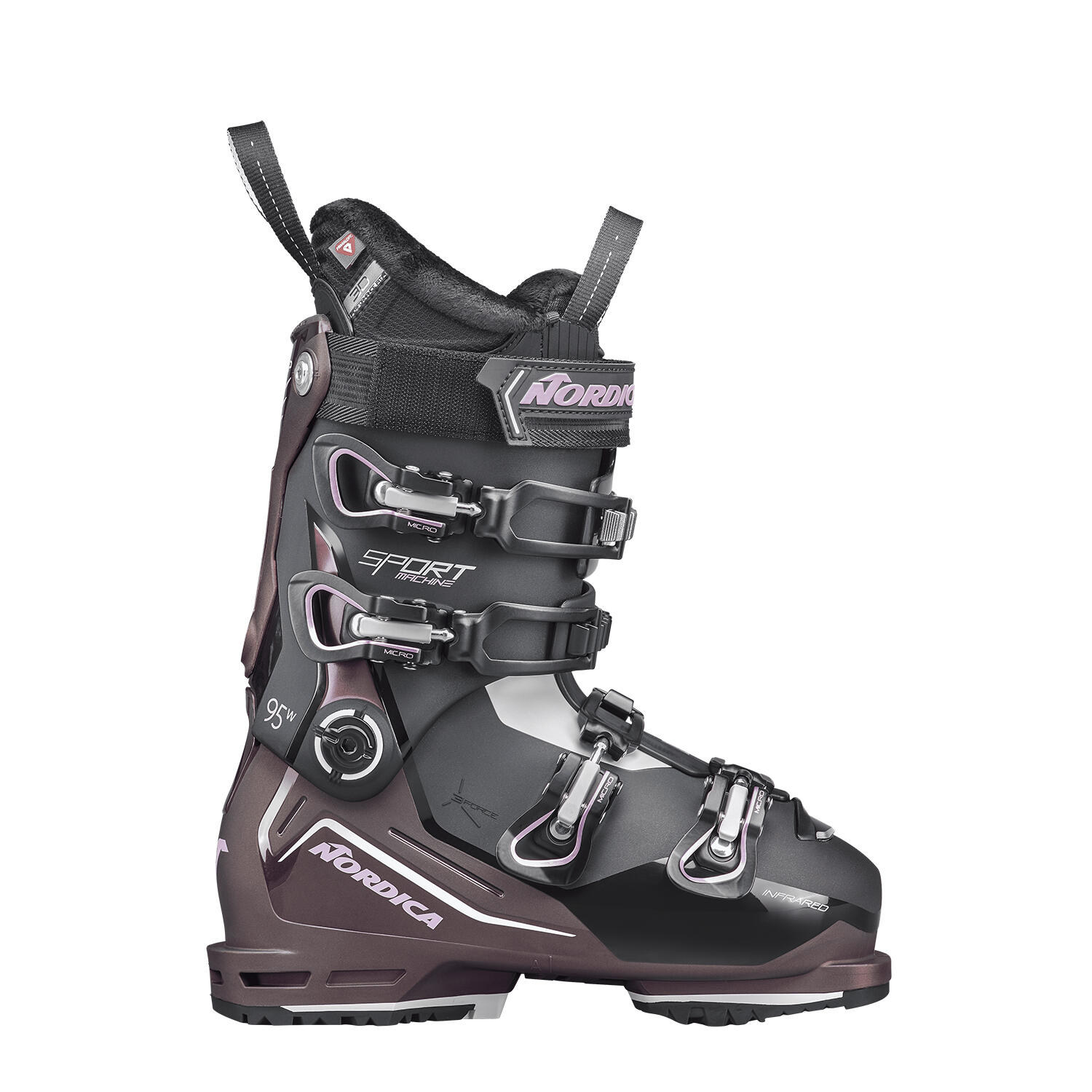 Nordica - Chaussures De Ski Sportmachine 3 95 W Gw Bordeaux Femme - Chaussures De Ski - Rouge - 23,5 Cm - Decathlon