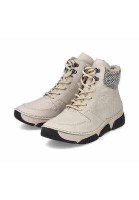 Rieker Damen Schnürstiefel warm gefüttert Stiefelette 45955-60 beige