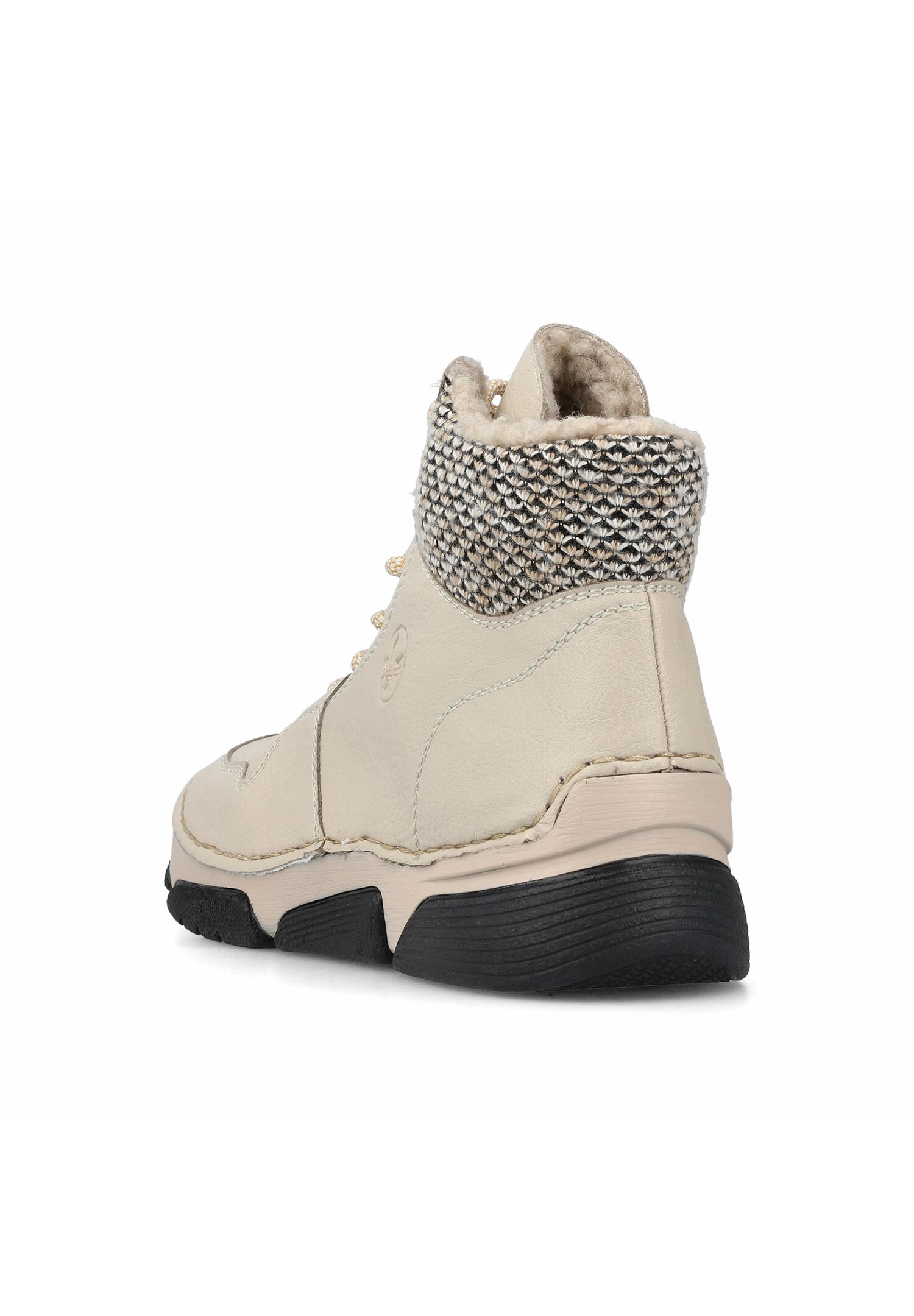 Rieker Damen Schnürstiefel warm gefüttert Stiefelette 45955-60 beige 3/5